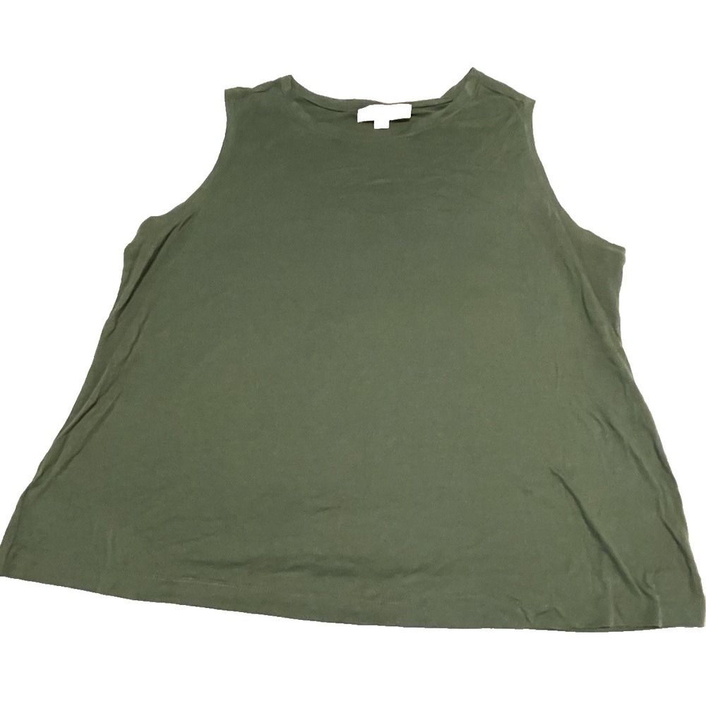 Loft Plus Tank Top Green Size‎ 16/18, Cotton Modal Blend New Without Tags